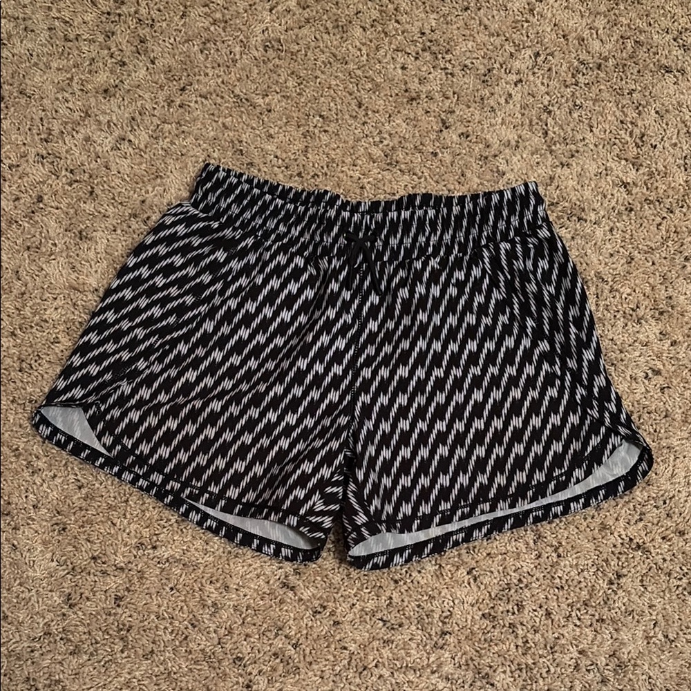Black and White Patterned Shorts